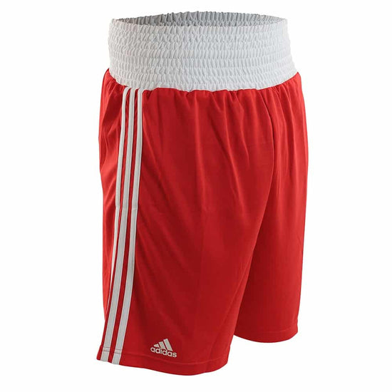 adidas AIBA Unisex Boxing Shorts Red Front