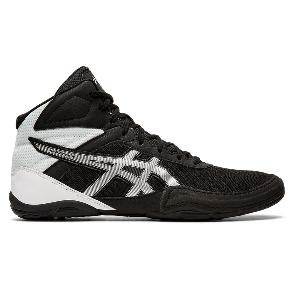 Load image into Gallery viewer, Asics Matflex 6 Wrestling Boots Black/Silver Right Side

