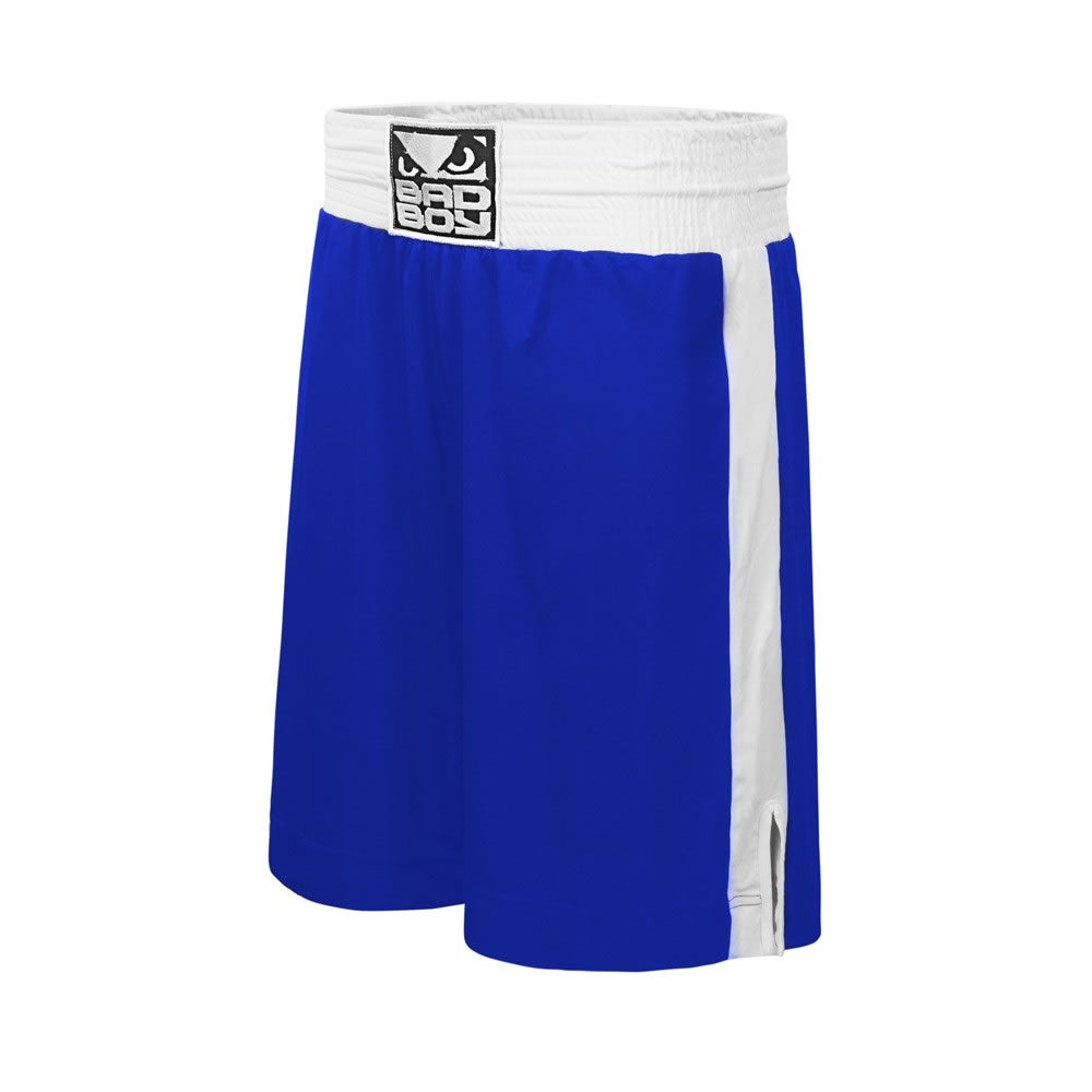 Load image into Gallery viewer, Bad Boy Stinger Amateur Boxing Shorts Blue Left Side
