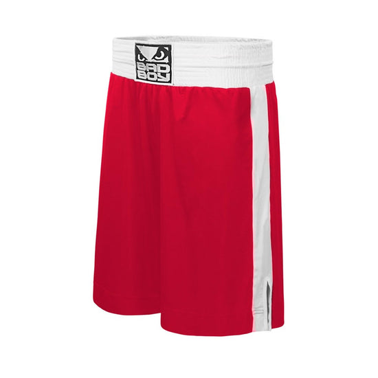 Load image into Gallery viewer, Bad Boy Stinger Amateur Boxing Shorts Red Left Side
