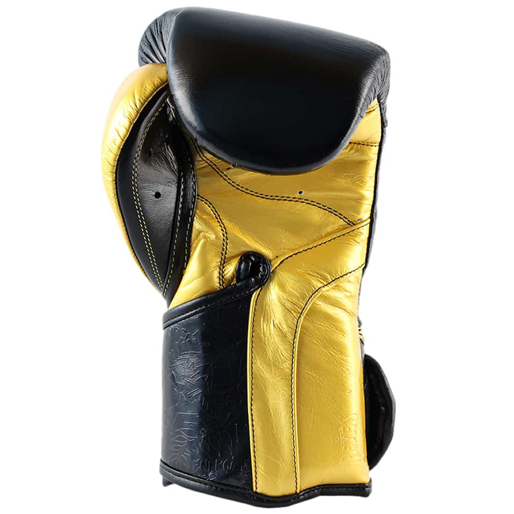 Load image into Gallery viewer, Cleto Reyes High Precision Boxing Gloves Black/Gold Inner
