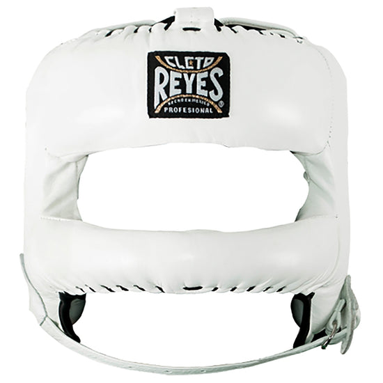 Cleto Reyes Redesigned Head Gear with Nylon Face Bar White Front