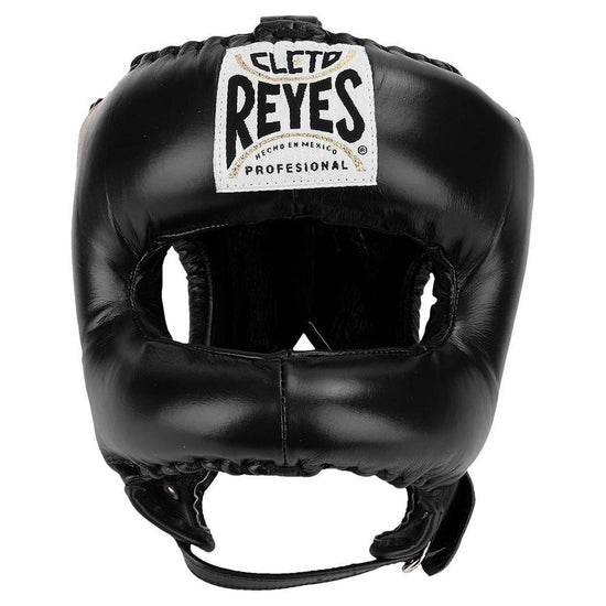 Load image into Gallery viewer, Cleto Reyes Traditional Headgear with Nylon Face Bar Black Front
