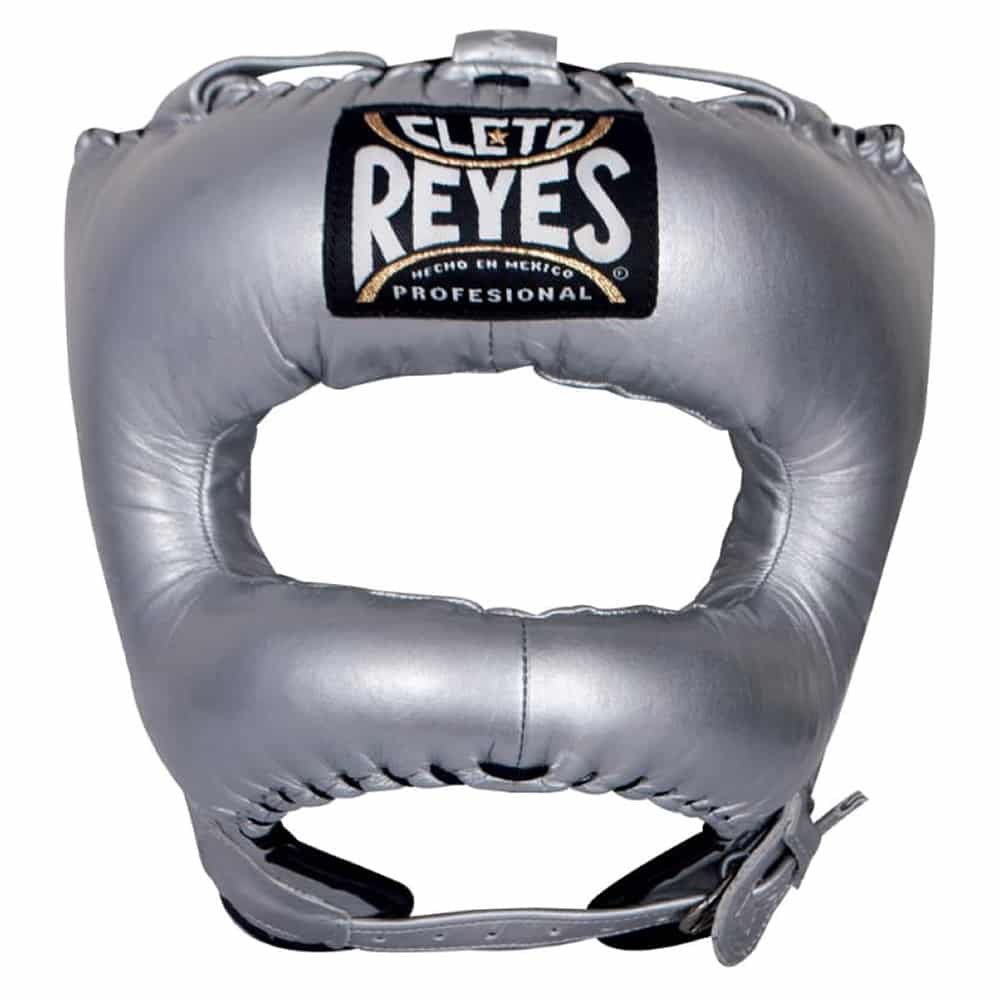 Load image into Gallery viewer, Cleto Reyes Traditional Headgear with Nylon Face Bar Silver Front
