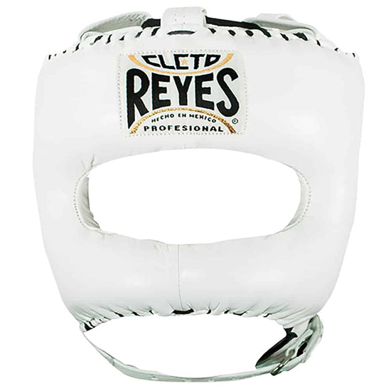 Load image into Gallery viewer, Cleto Reyes Traditional Headgear with Nylon Face Bar White Front

