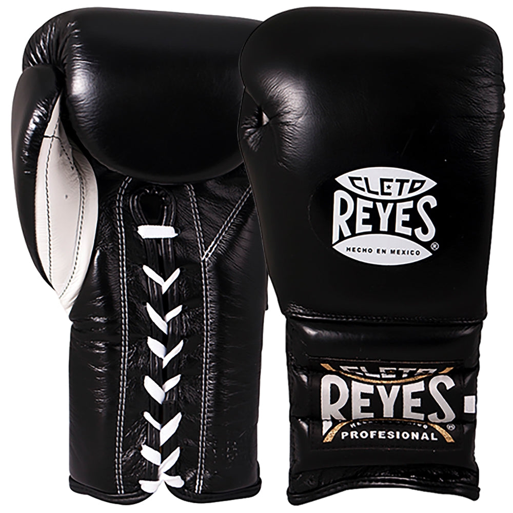 Load image into Gallery viewer, Cleto Reyes Training Boxing Gloves with Laces 12oz 14oz 16oz Black
