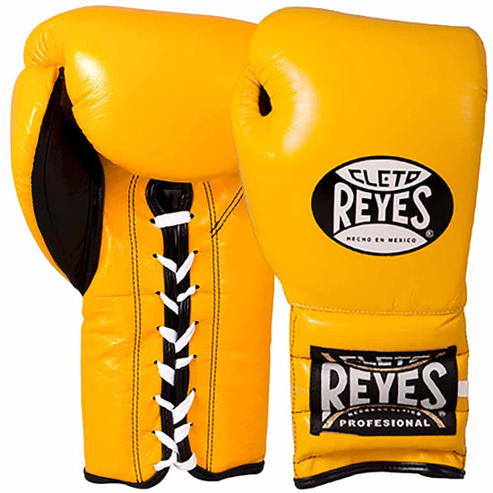 Load image into Gallery viewer, Cleto Reyes Training Boxing Gloves with Laces 12oz 14oz 16oz Yellow
