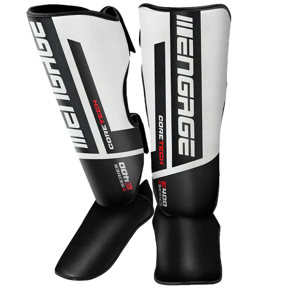 Load image into Gallery viewer, Engage E-Series Shin Guards White Front
