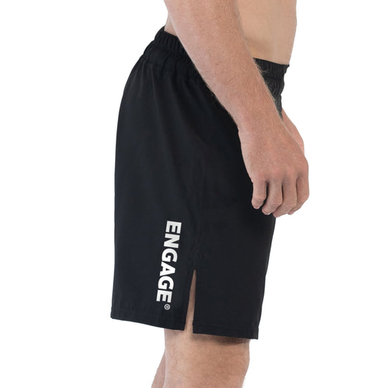 Engage Essential Series MMA Grappling Shorts Black Side