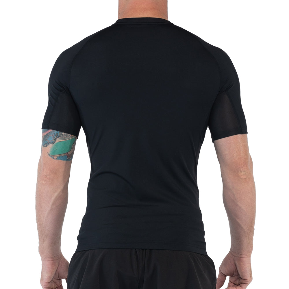 Engage Essential Series Short Sleeve Rashguard Black Back