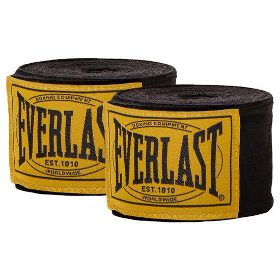 Load image into Gallery viewer, Everlast 1910 180b Inch Hand Wraps Black

