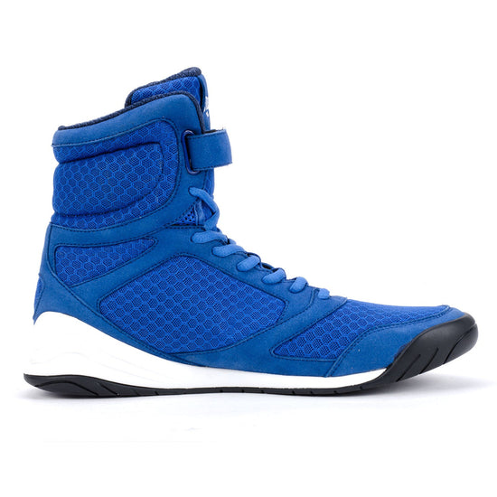 Everlast Elite High Top 2022 Boxing Shoes Blue Right Side