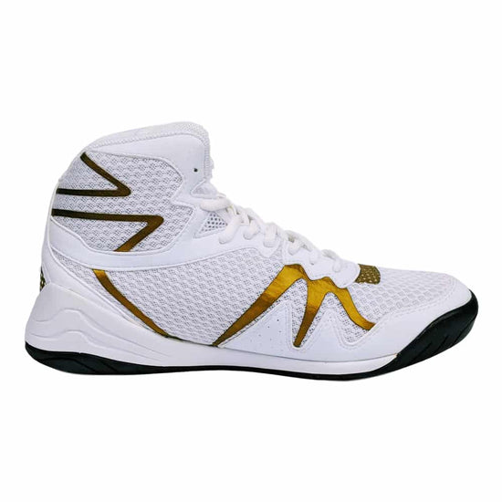 Everlast PIVT Boxing Boots White/Gold Right Side