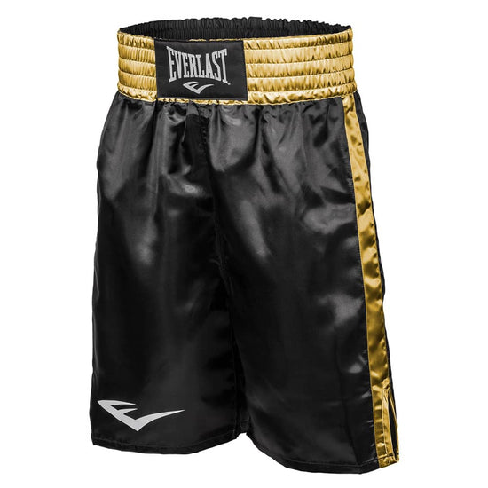 Everlast Professional Fight Shorts Black/Gold Front