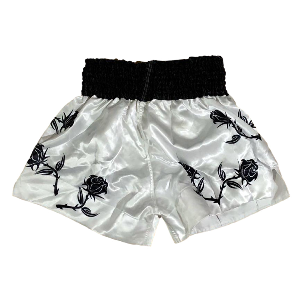Load image into Gallery viewer, Fairtex BS0659 Black Roses Muay Thai Shorts Back
