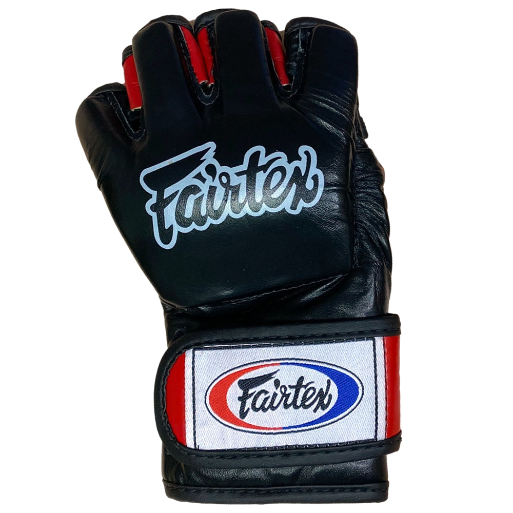 Load image into Gallery viewer, Fairtex FGV12 MMA Gloves Open Thumb Red Top

