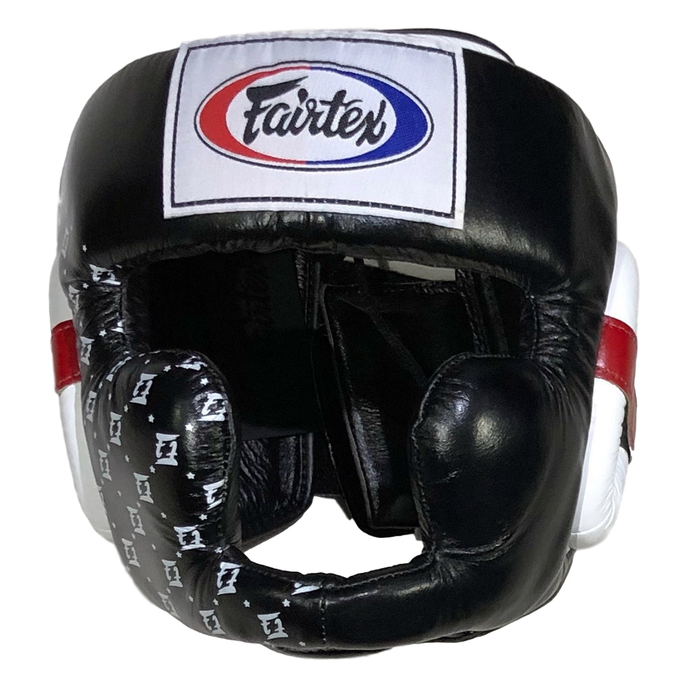 Load image into Gallery viewer, Fairtex HG10 Super Sparring Head Guard Black Front
