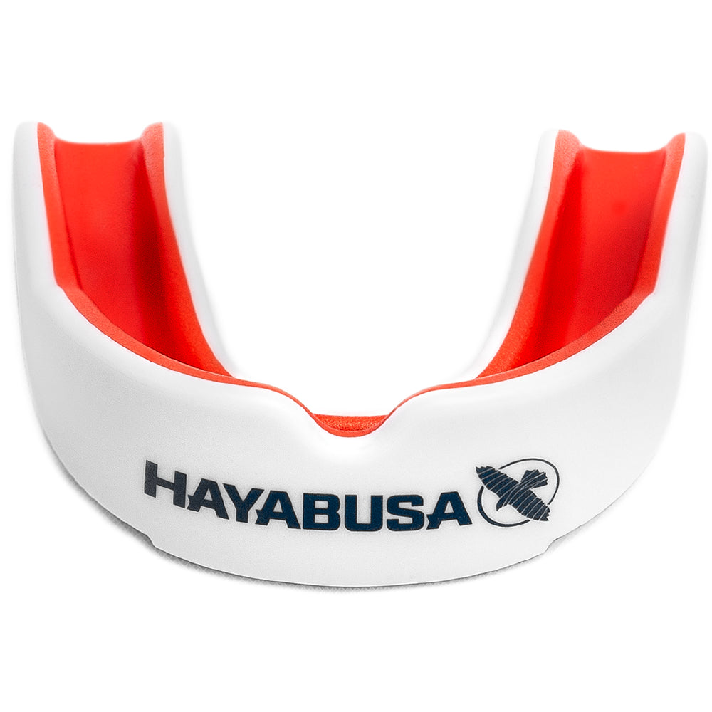 Hayabusa Combat Mouth Guard White/Red Front