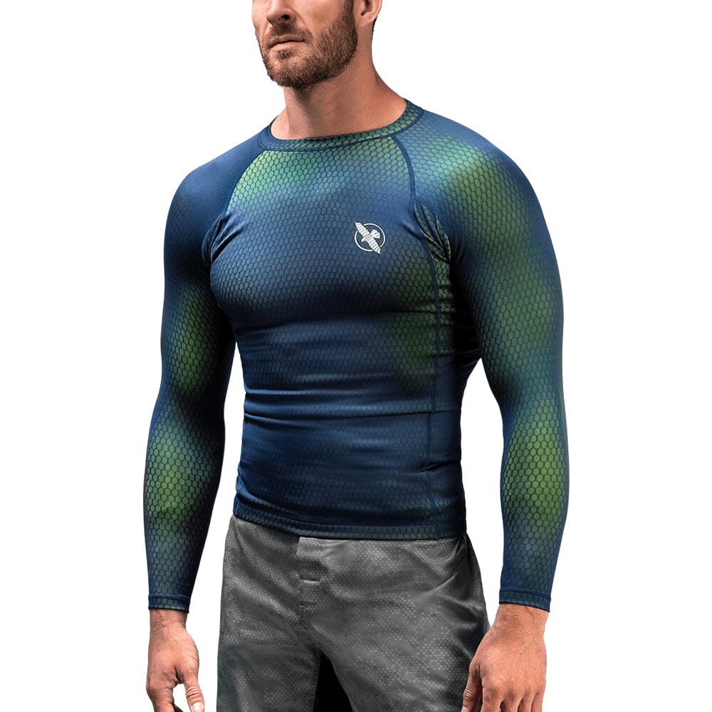 Hayabusa Fusion LS Rashguard Rashguards Hayabusa Blue/Green Small 