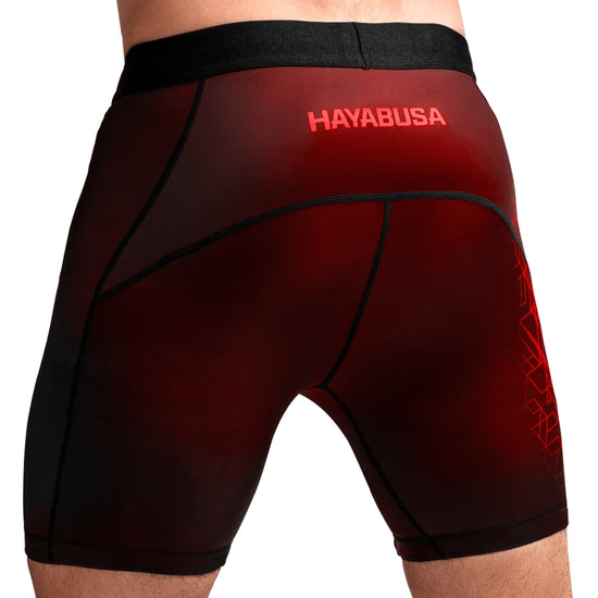 Load image into Gallery viewer, Hayabusa Geo Vale Tudo Shorts Red Back
