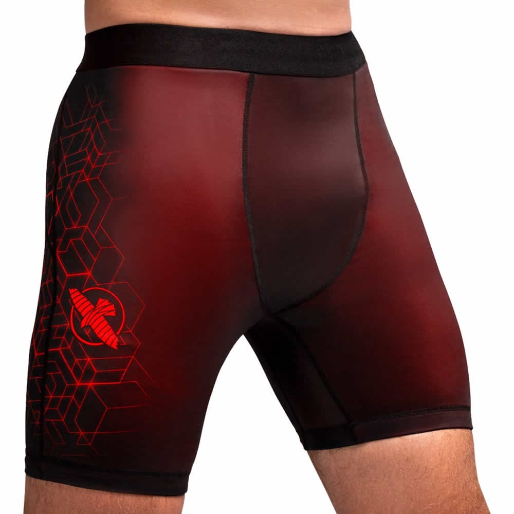 Hayabusa Geo Vale Tudo Shorts Compression Shorts Hayabusa Red Small 