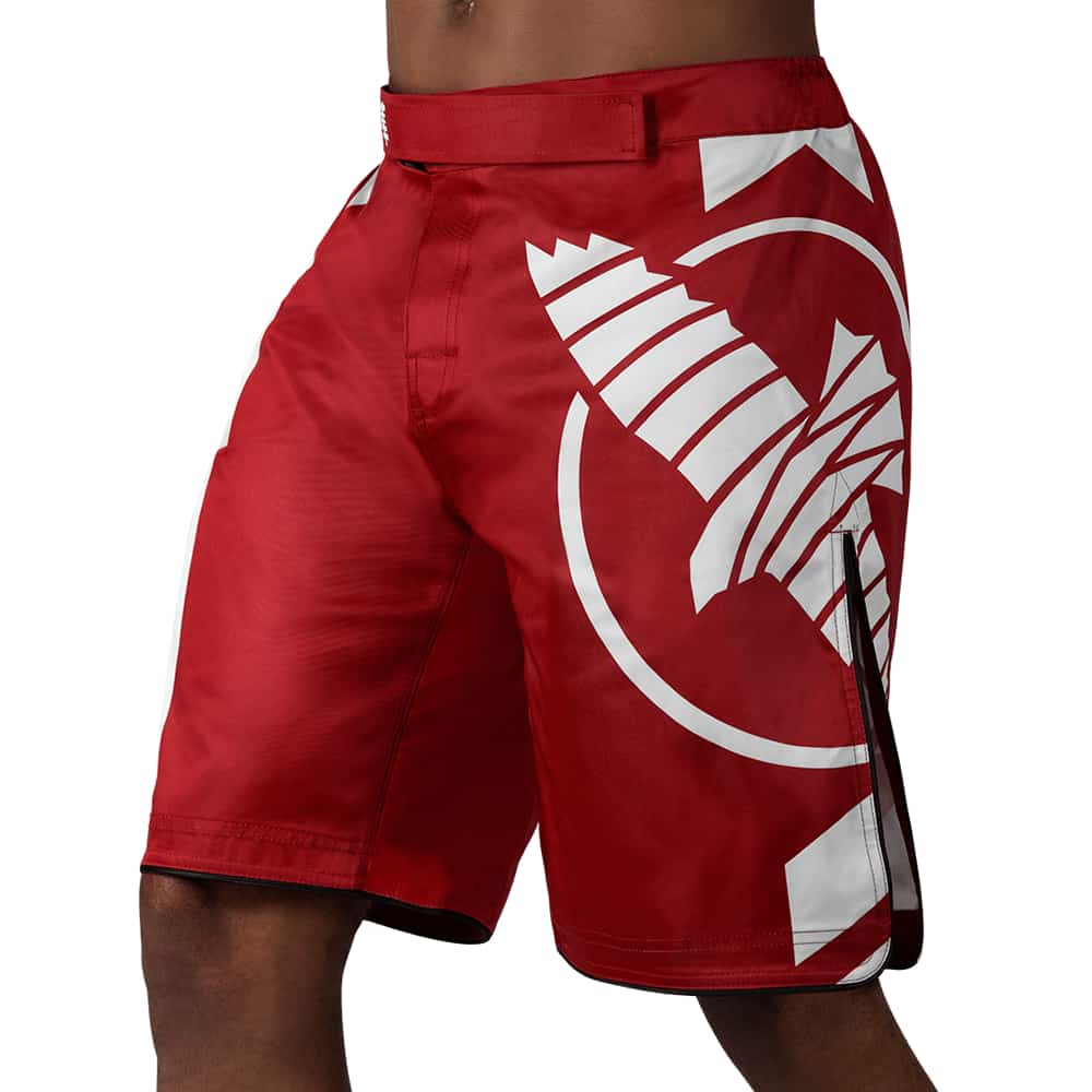 Hayabusa Icon Fight Shorts Red/White Front
