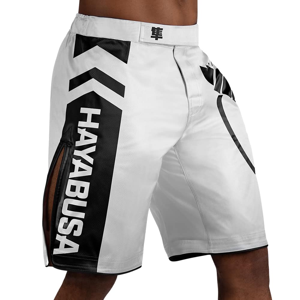 Hayabusa Icon Fight Shorts White/Black Side