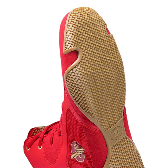 Load image into Gallery viewer, Hayabusa Pro Boxing Shoes Red Sole Grooves
