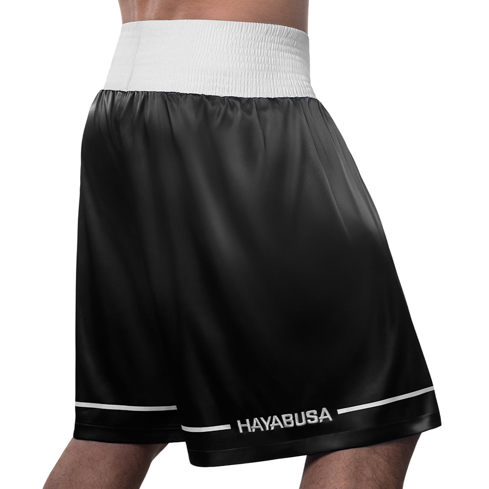 Load image into Gallery viewer, Hayabusa Pro Boxing Shorts Black Back
