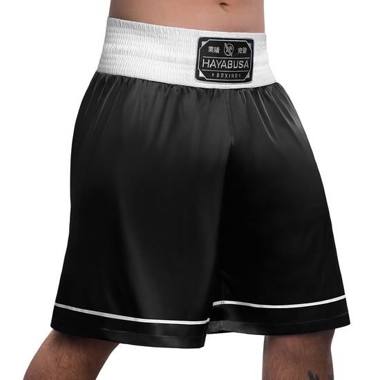 Load image into Gallery viewer, Hayabusa Pro Boxing Shorts Black Right Side
