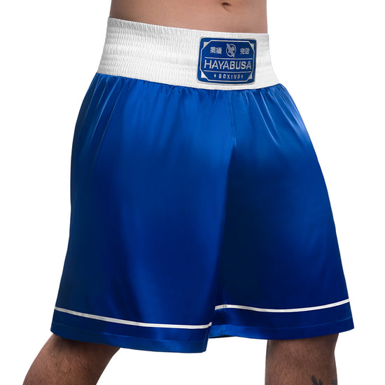 Load image into Gallery viewer, Hayabusa Pro Boxing Shorts Blue Right Side

