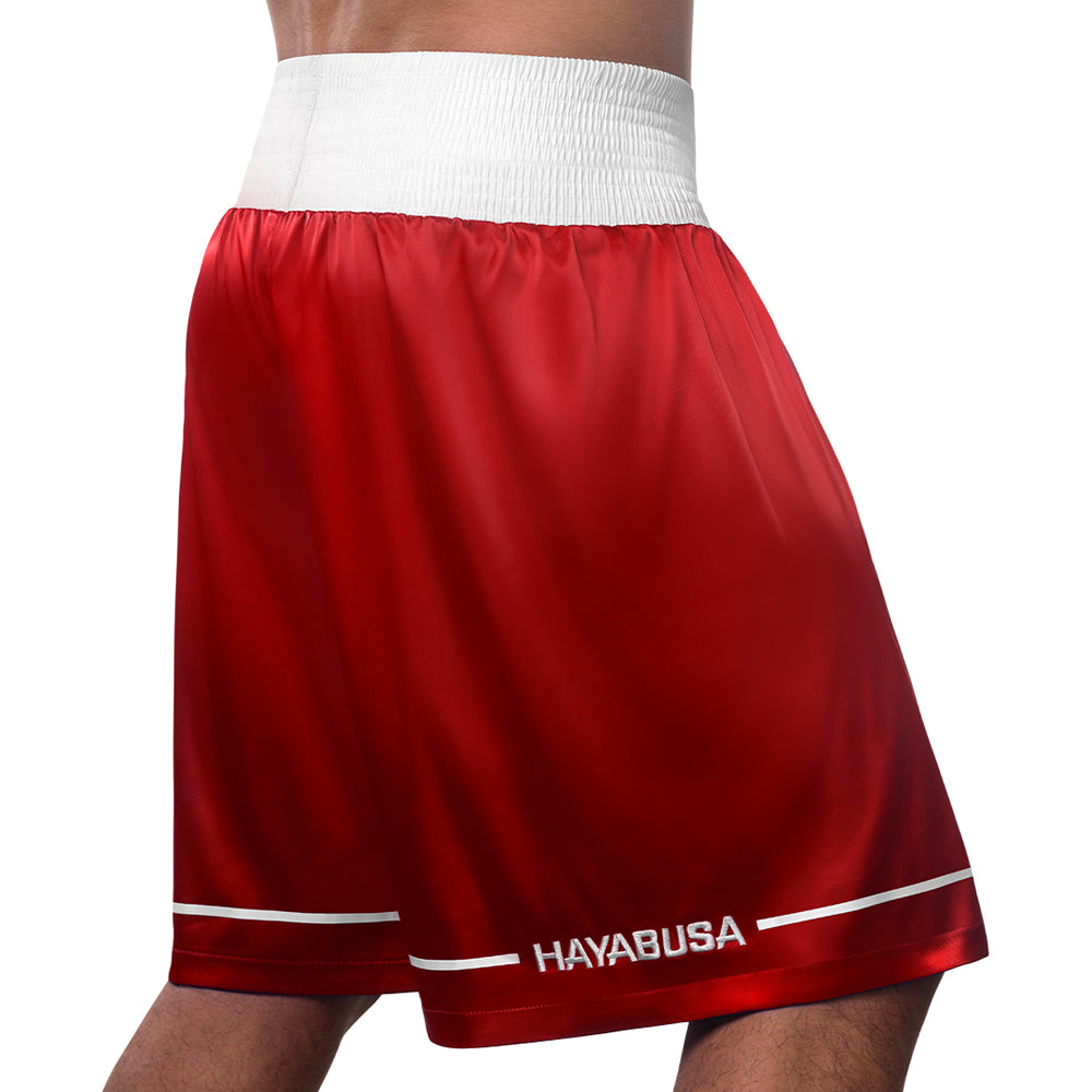 Load image into Gallery viewer, Hayabusa Pro Boxing Shorts Red Back

