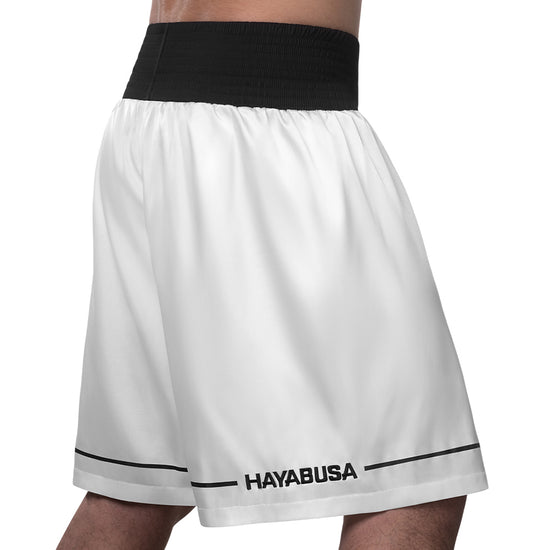 Load image into Gallery viewer, Hayabusa Pro Boxing Shorts White Back
