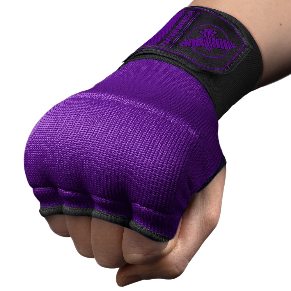 Hayabusa Quick Gel Hand Wraps Purple/Black Knuckles