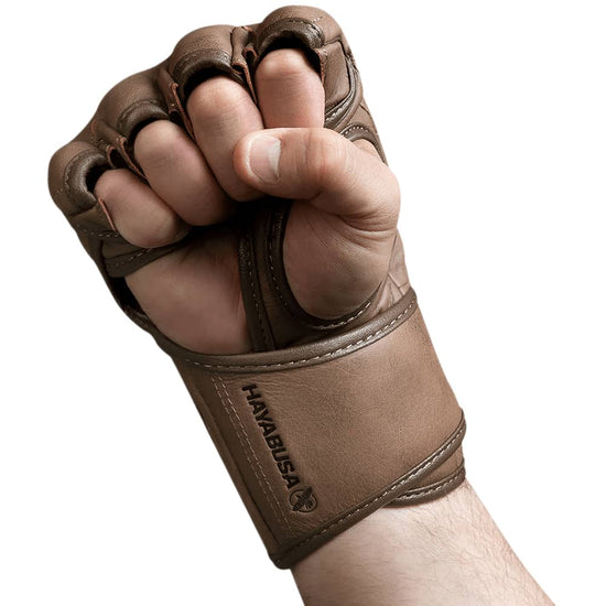 Hayabusa T3 LX 4oz MMA Gloves Brown Closed