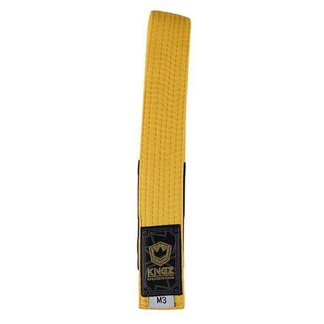 Kingz Kids Belts Solid Colour BJJ Belts Kingz Yellow M00 