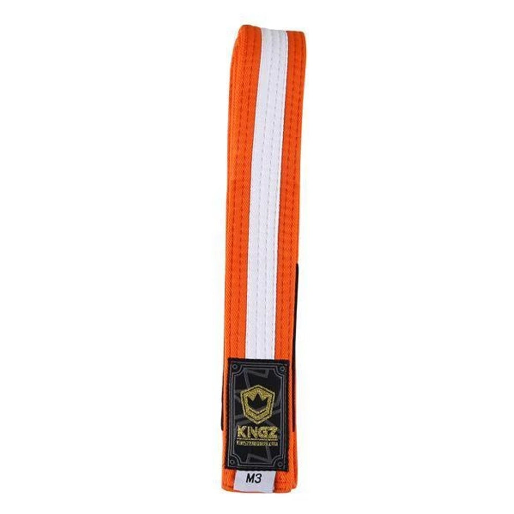 Kingz Kids Belts With White Stripe Orange