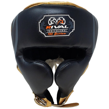 Rival RHG100 Professional Headgear Head Guards Rival Black/Gold Small 