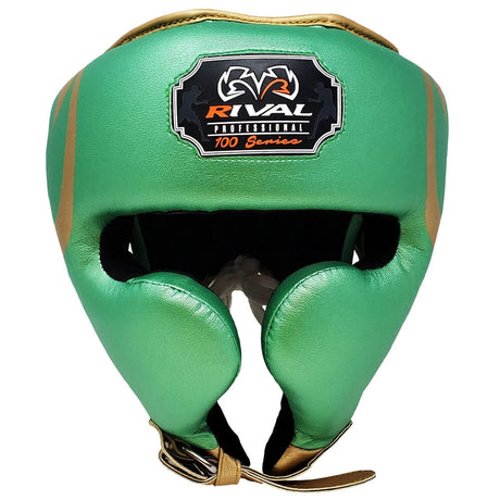 Rival RHG100 Professional Headgear Head Guards Rival Green/Gold Small 