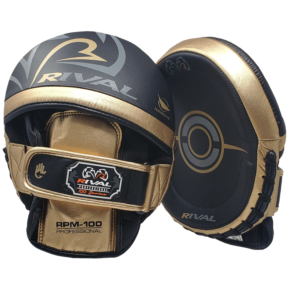 Rival RPM100 Professional Punch Mitts Black/Gold