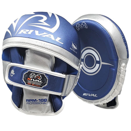 Rival RPM100 Professional Punch Mitts Focus Mitts Rival Blue/Silver 