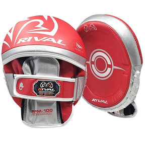 Rival RPM100 Professional Punch Mitts Focus Mitts Rival Red/Silver 