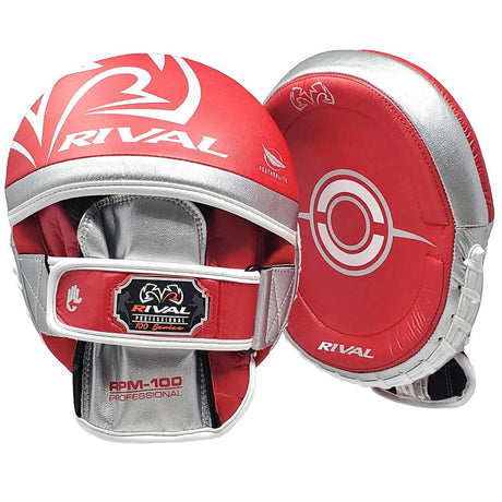 Rival RPM100 Professional Punch Mitts Focus Mitts Rival Red/Silver 