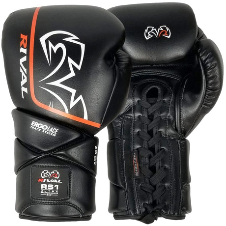 Rival RS1 Ultra Sparring Gloves 2.0 Boxing Gloves Rival Black 14oz 