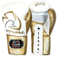 Rival RS100 Professional Sparring Gloves Boxing Gloves Rival White/Gold 14oz 