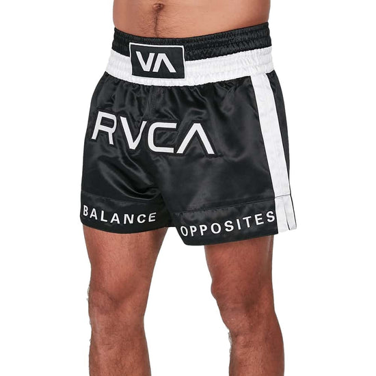 RVCA Muay Thai Short Black/White Side