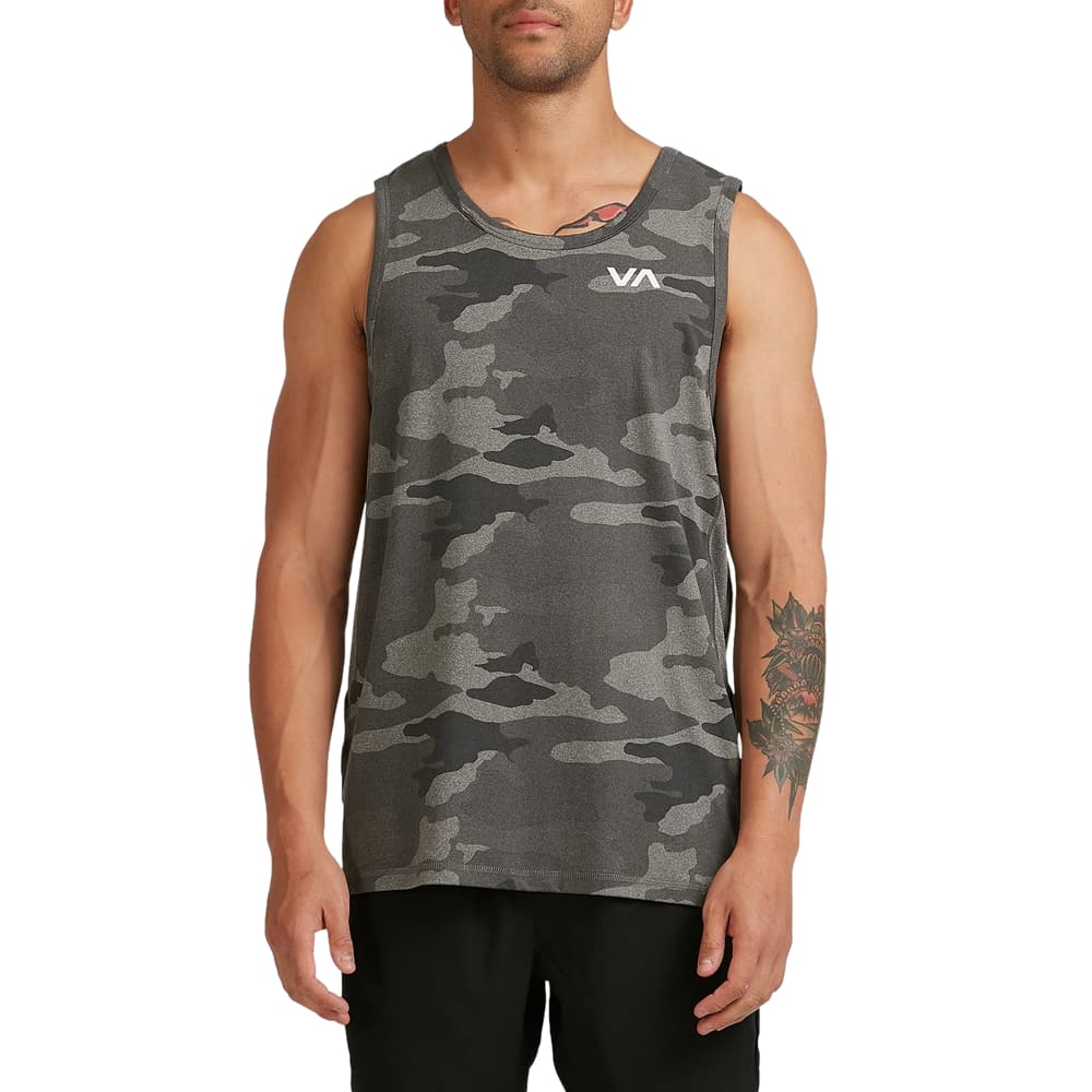 Load image into Gallery viewer, RVCA Sport Vent Sleeveless Top Camo Front
