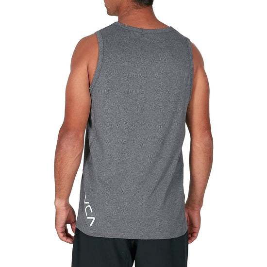 RVCA Sport Vent Sleeveless Top Charcoal Heather Back