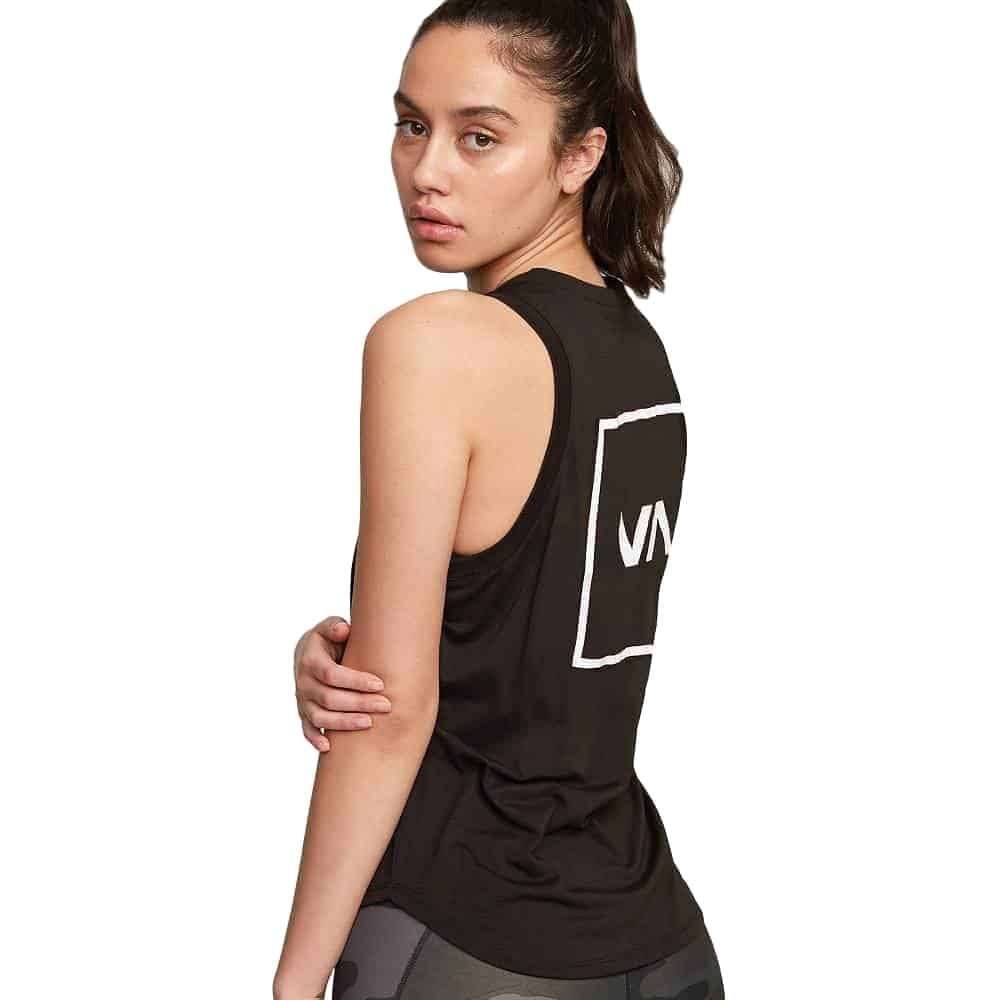 RVCA Womens VA Muscle Tank Top Training Shirts RVCA 