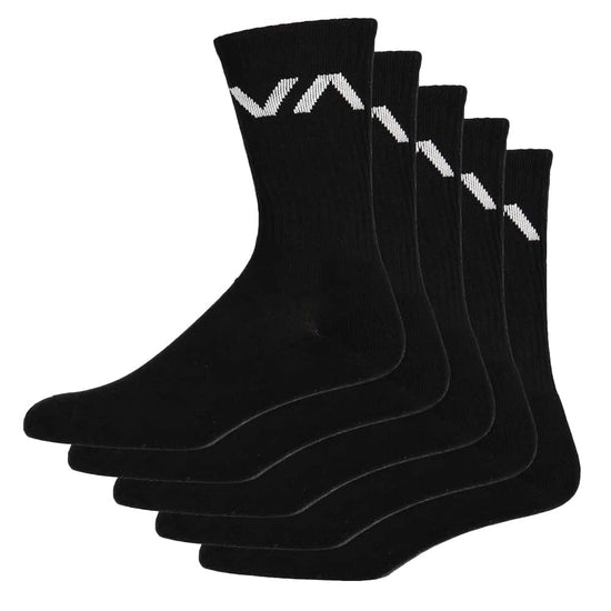 RVCA VA Sport Sock Black 5 Pack